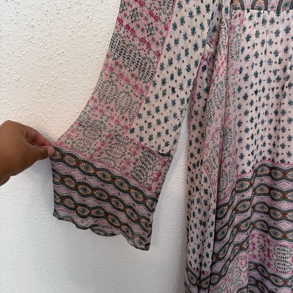 Rebecca Minkoff Women's Pink Blush Redland Dress Topanga Canyon Print Sz. Medium - Picture 8 of 9